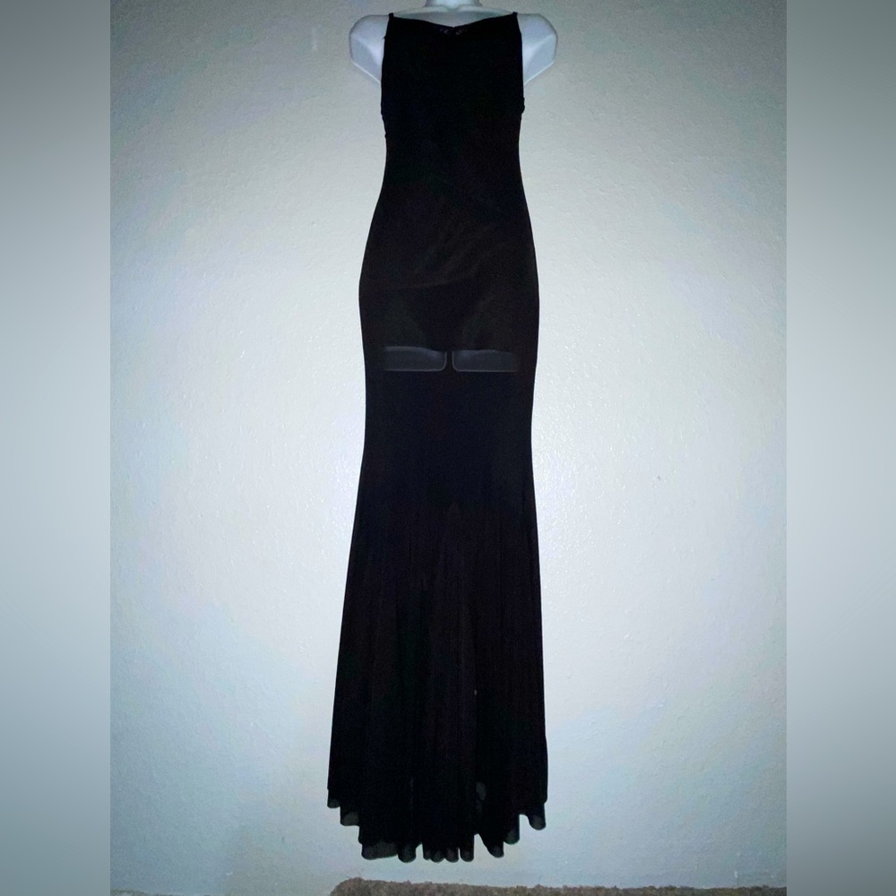 Black fishtail maxi dress by Forever 21